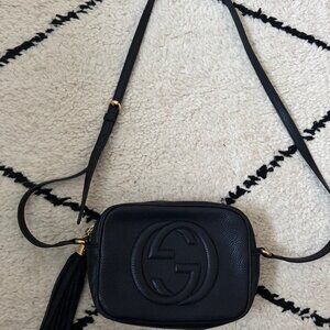 AUTHENTIC Black Gucci Small Soho Disco Bag
